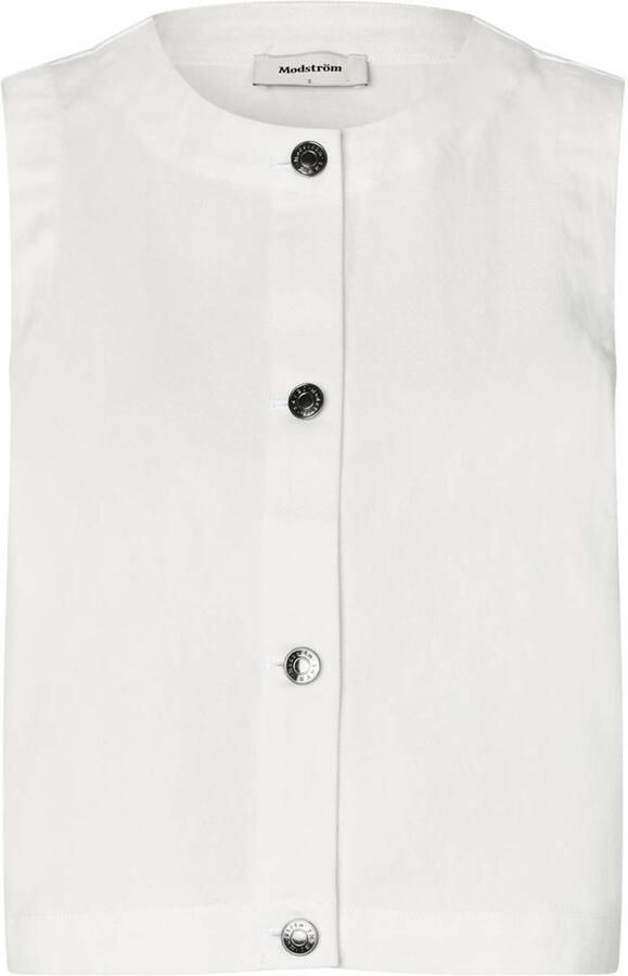 Modström denim top ecru