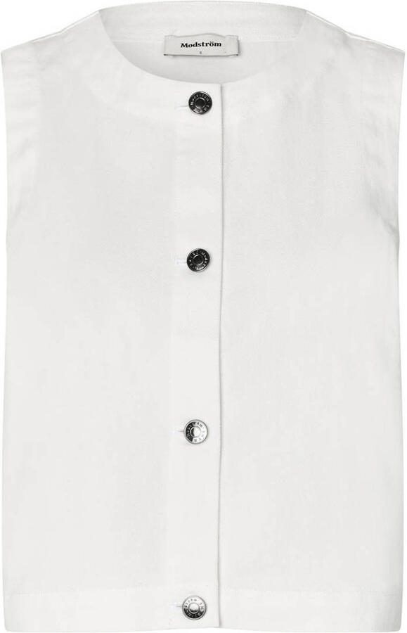 Modström denim top ecru