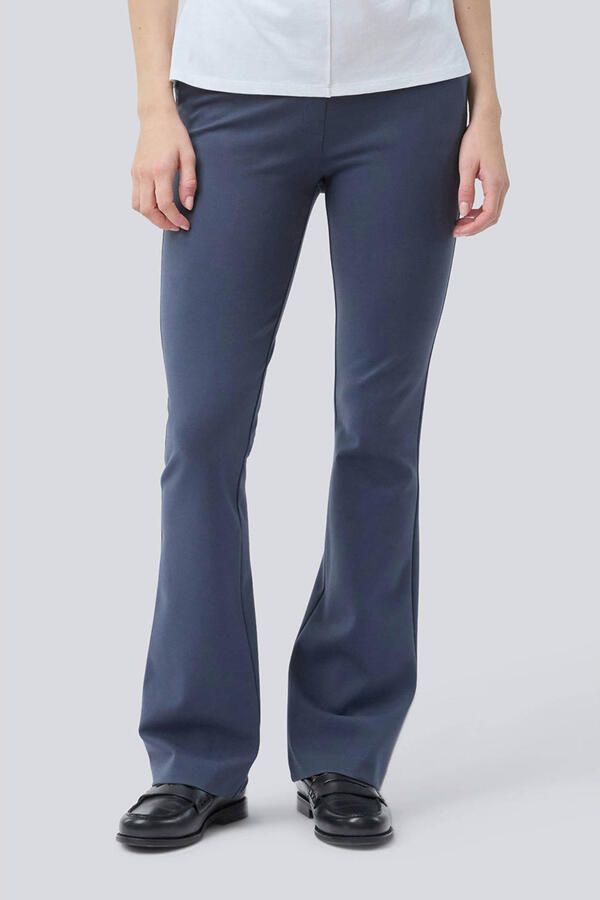 Modström flared high waist broek grijs