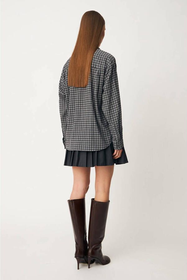 Modström geruite blouse grijs - Foto 2