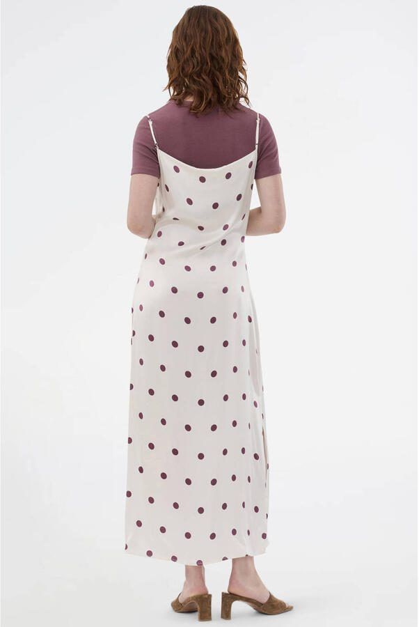 Modström maxi jurk met stippen ecru - Foto 2