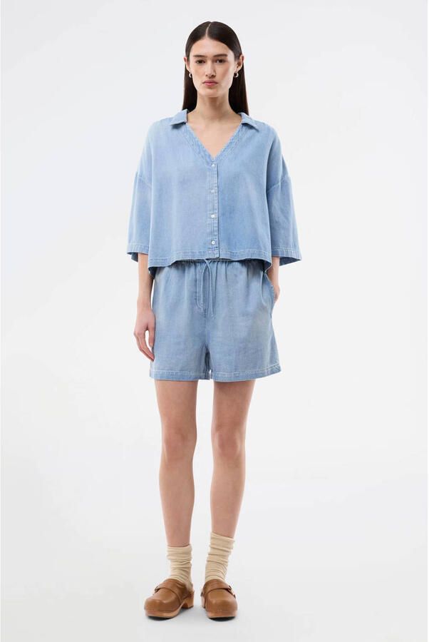 MODSTRÖM Modström Dames Broeken Alvarmd Shorts Lichtblauw - Foto 5