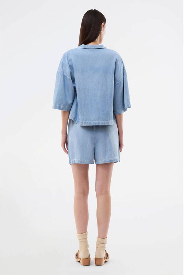 MODSTRÖM Modström Dames Broeken Alvarmd Shorts Lichtblauw - Foto 6