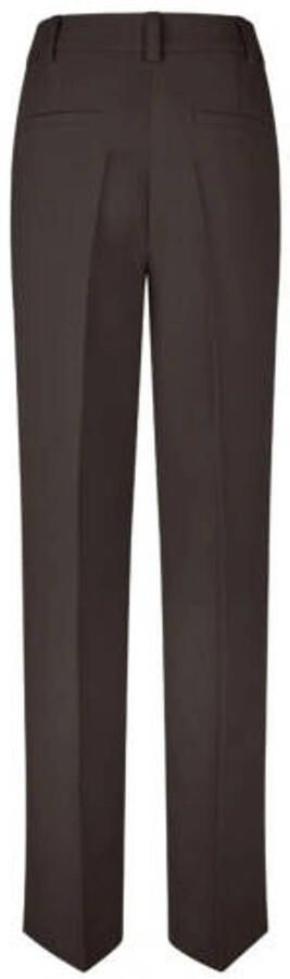 Modström straight leg broek donkerbruin