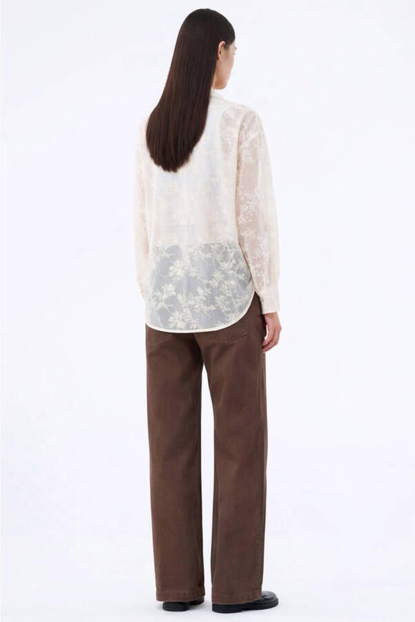 Modström wide leg jeans met ceintuur bruin - Foto 2