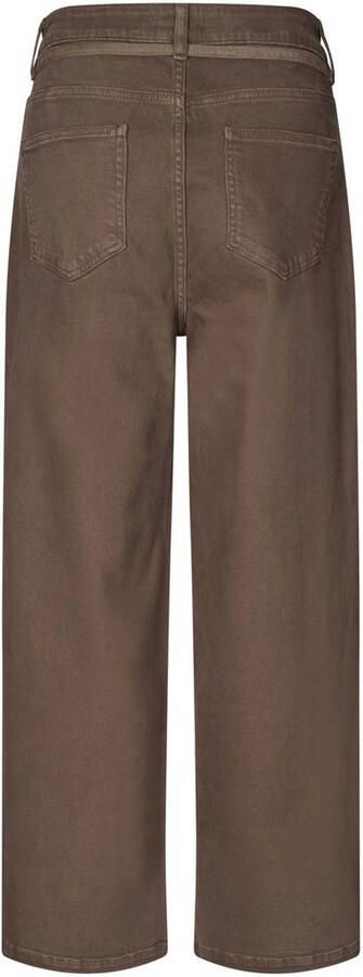 Modström wide leg jeans met ceintuur bruin - Foto 3
