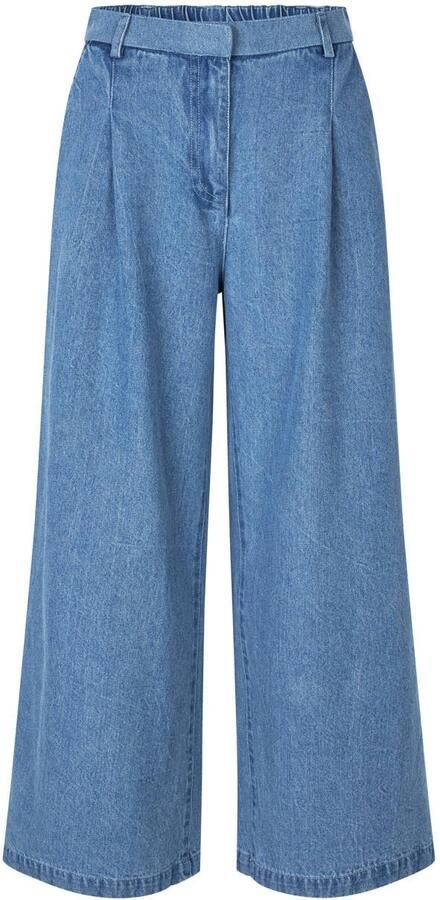 Modström wide leg regular waist broek medium blue denim - Foto 5