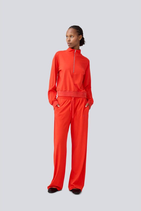 Modström wide leg regular waist broek rood - Foto 2