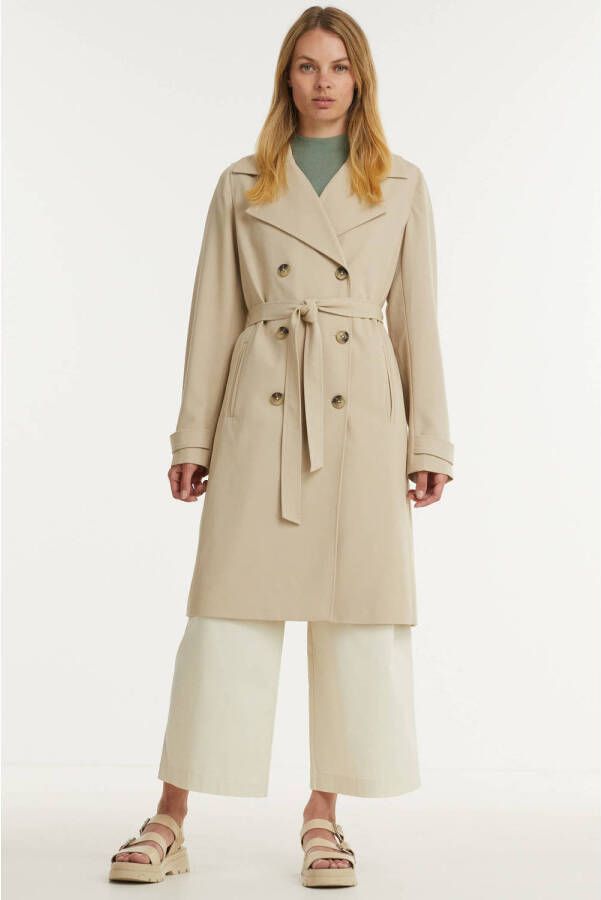 Modström trenchcoat zomer Hiro met ceintuur zand