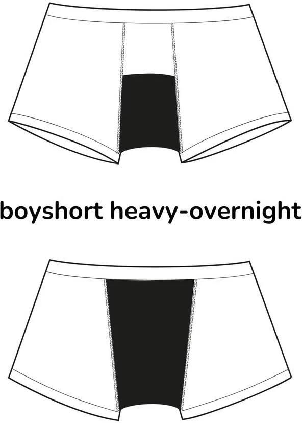 Moodies Undies boxershort menstruatieslip heavy overnight blauw - Foto 2