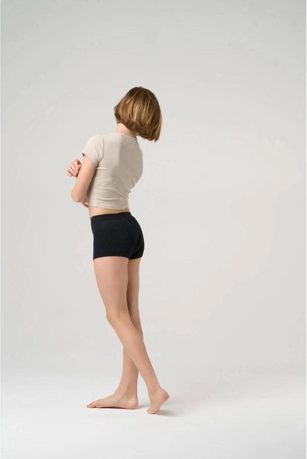 Moodies Undies boyshort menstruatieslip Heavy Overnight zwart Meisjes Bamboe 140-146 - Foto 2