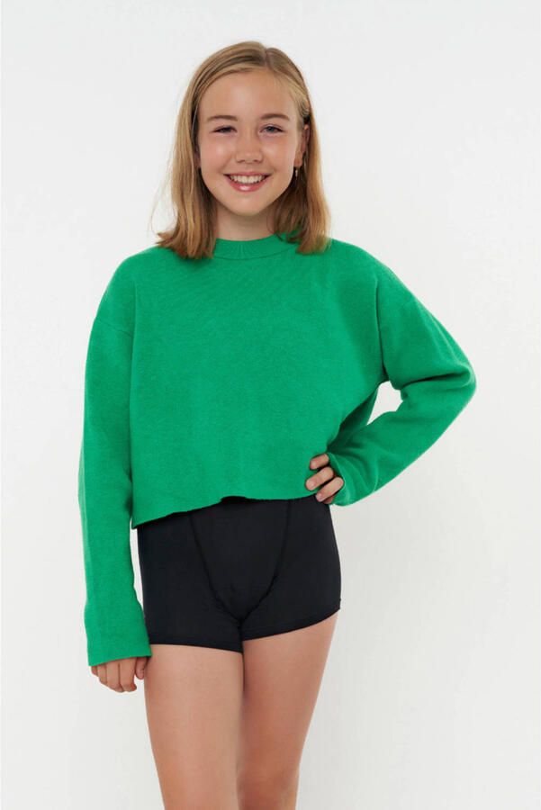 Moodies Undies boyshort menstruatieslip Heavy Overnight zwart Meisjes Bamboe 140-146