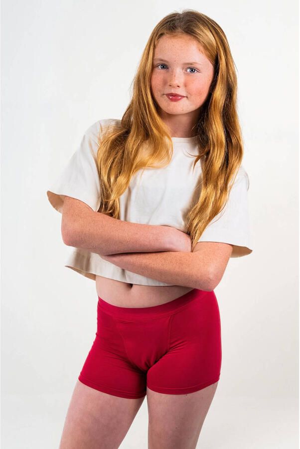 Moodies Undies boyshort menstruatieslip super donkerroze