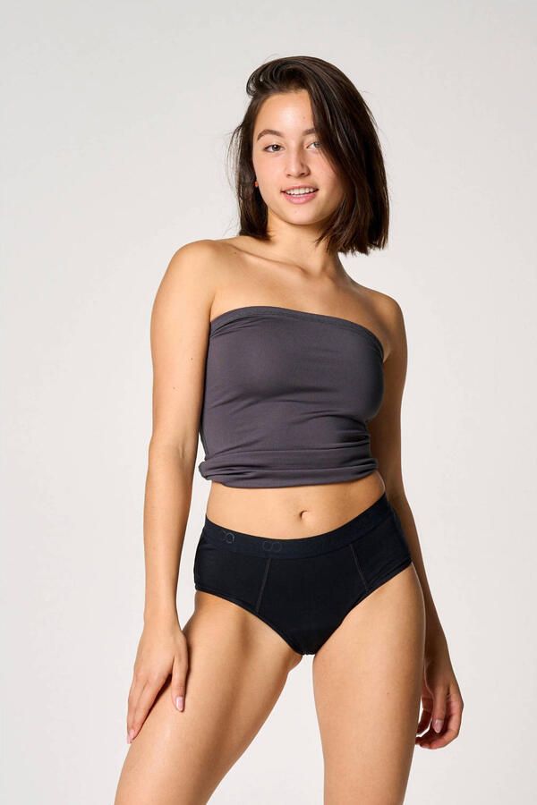 Moodies Undies sterk absorberende hipster menstruatieslip zwart - Foto 2