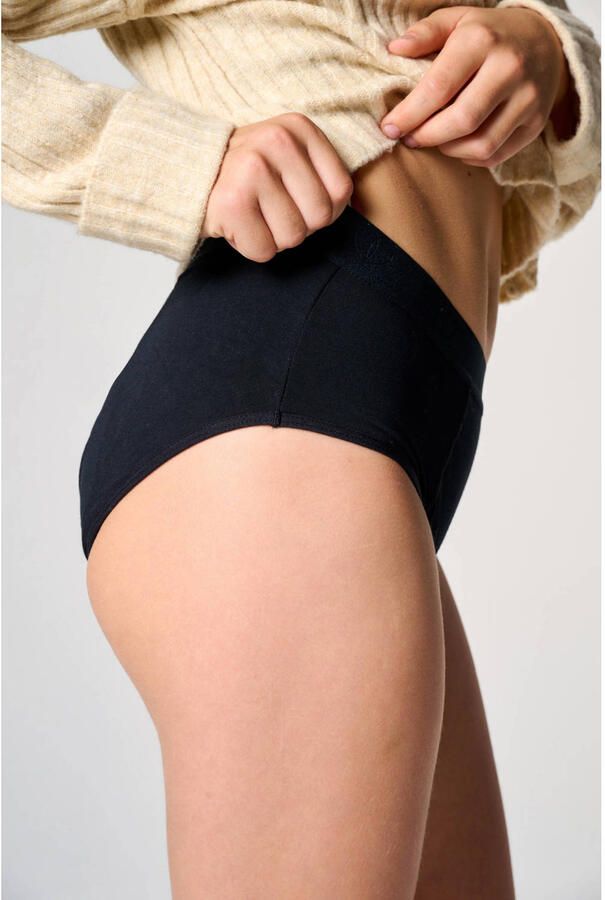 Moodies Undies hipster menstruatieslip Heavy zwart Meisjes Bamboe Effen 164-170 - Foto 2