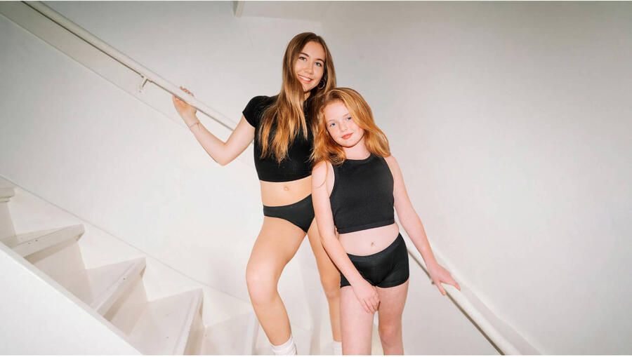Moodies Undies hipster menstruatieslip Heavy zwart Meisjes Bamboe Effen 164-170 - Foto 3