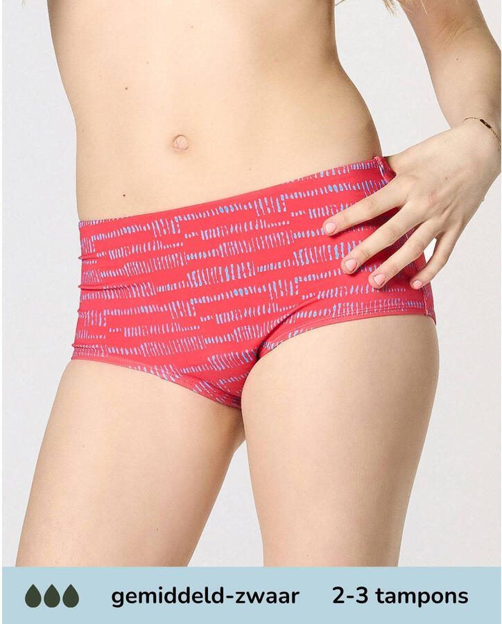 Moodies Undies menstruatie bikini-boxer medium heavy rood - Foto 2