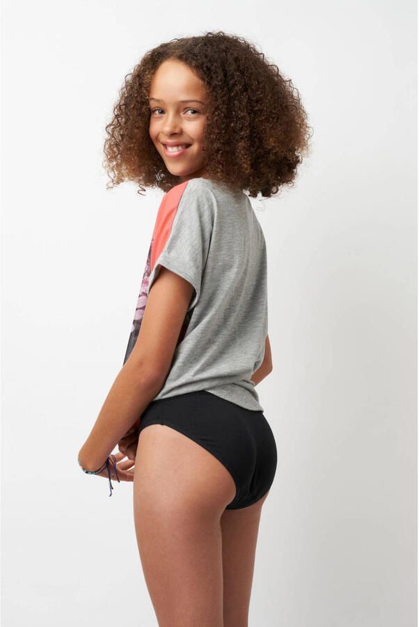 Moodies Undies menstruatieslip Medium zwart Meisjes Polyester Effen 140-146 - Foto 2