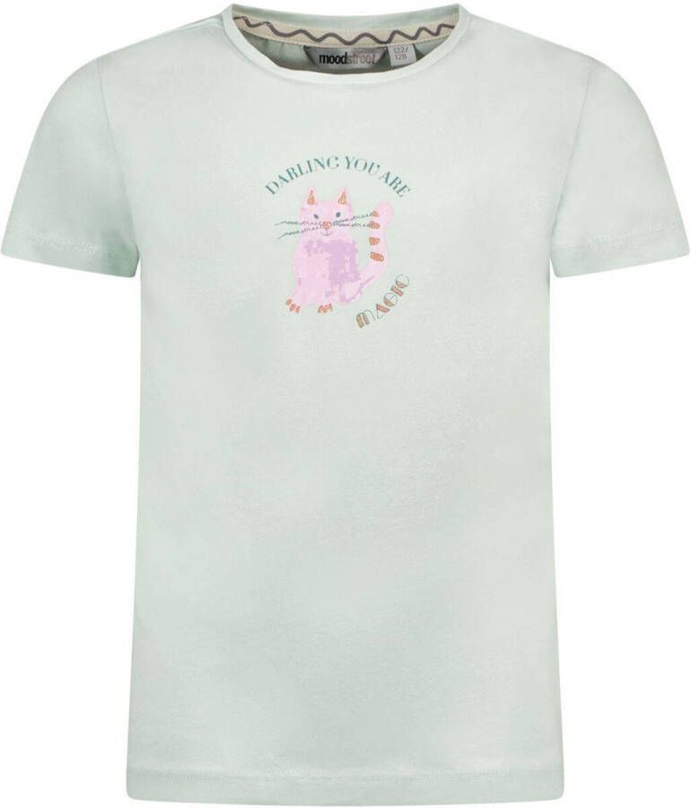 Moodstreet T-shirt met printopdruk groen