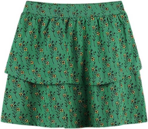 Moodstreet gebloemde rok grasgroen Meisjes Katoen Bloemen 122 128