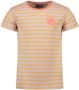 Moodstreet gestreept T-shirt lavendel oranje Paars Meisjes Stretchkatoen (duurzaam) Ronde hals 146 152 - Thumbnail 1