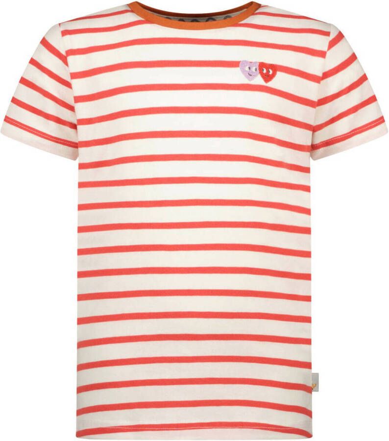Moodstreet gestreept T-shirt rood wit