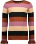 Moodstreet gestreepte longsleeve oudroze bruin beige - Thumbnail 2