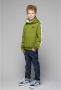Moodstreet hoodie met printopdruk groen Sweater Jongens Katoen (duurzaam) Capuchon 122 128 - Thumbnail 1