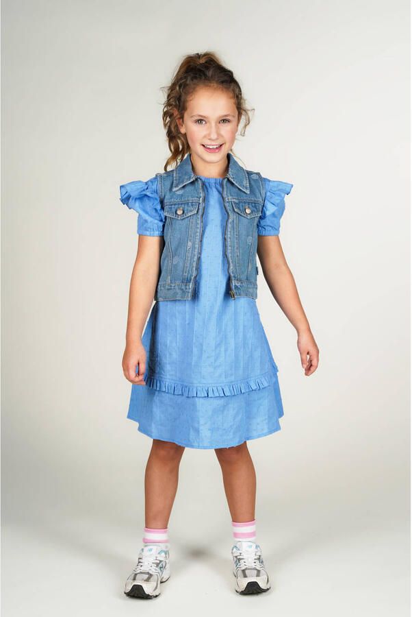 Moodstreet A-lijn jurk blauw