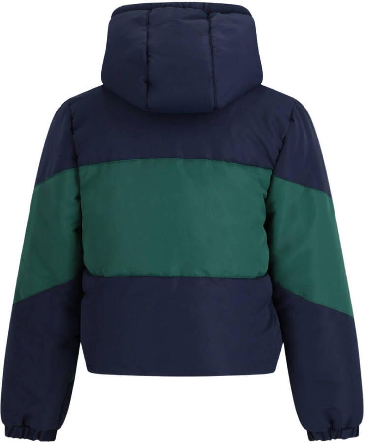 Moodstreet winterjas donkerblauw groen Jongens Polyester Capuchon Meerkleurig - Foto 2