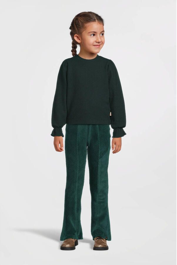 MOODSTREET Meisjes Tops & T-shirts Top Sammy Structure Knit Donkergroen - Foto 2