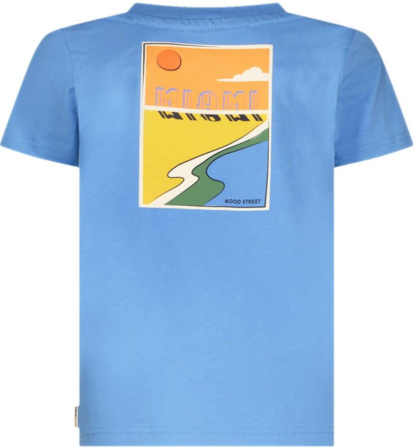 MOODSTREET Jongens Polo's & T-shirts T-shirt Lewis Waves Spot Lichtblauw