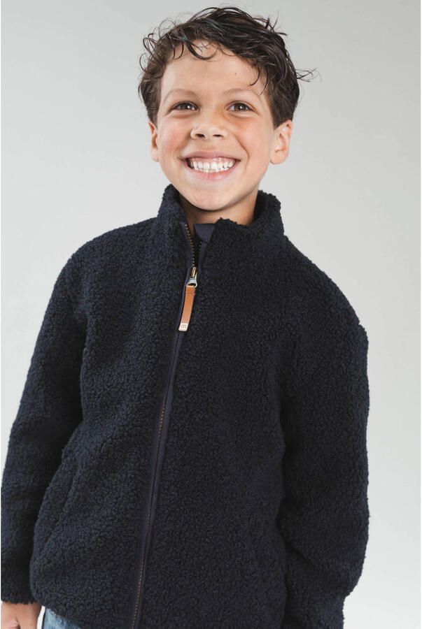 Moodstreet teddy jas donkerblauw
