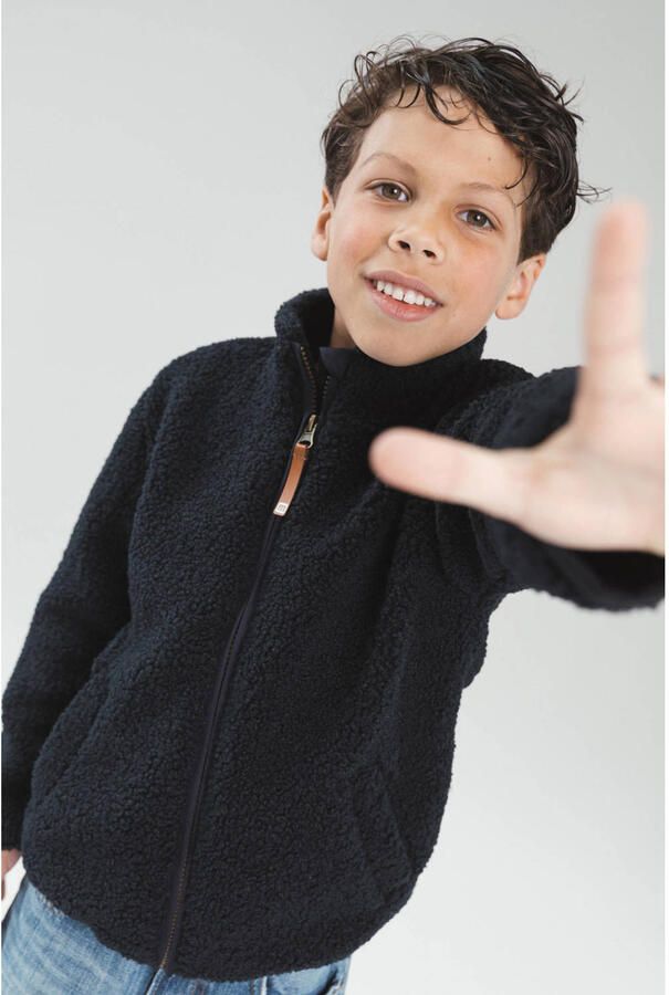 Moodstreet teddy jas donkerblauw - Foto 2