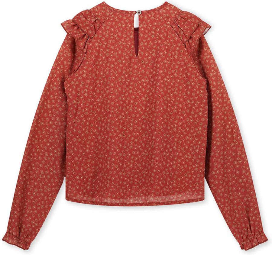 Moodstreet top van gerecycled polyester rood Meisjes Gerecycled polyester (duurzaam) Ronde hals 98 104