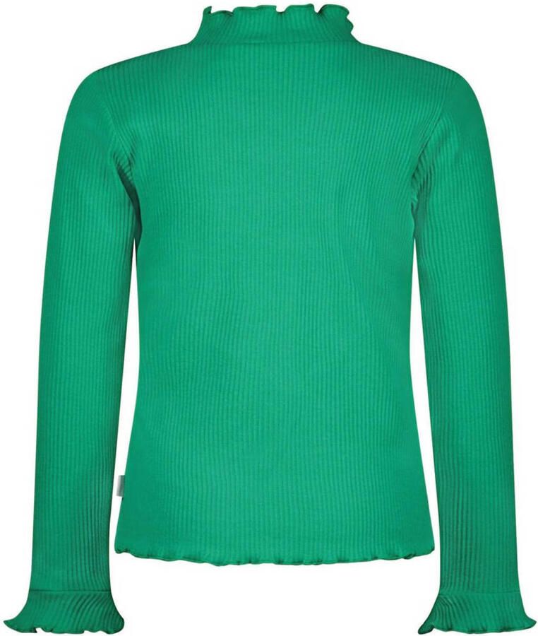 Moodstreet trui met tekst groen Meisjes Katoen Opstaande kraag Tekst 122-128