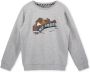 Moodstreet sweater met printopdruk grijs Katoen Ronde hals Printopdruk 110 116 - Thumbnail 2