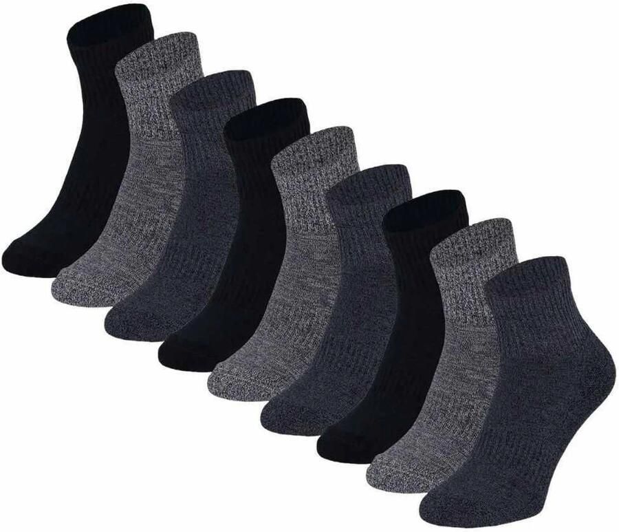Morethansocks Quarter sportsokken Unisex 9-Pack