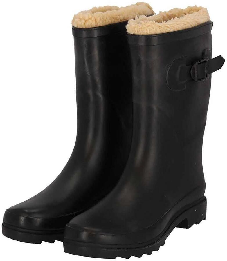 XQ Regenlaarzen Dames Fake Fur 100% Rubber