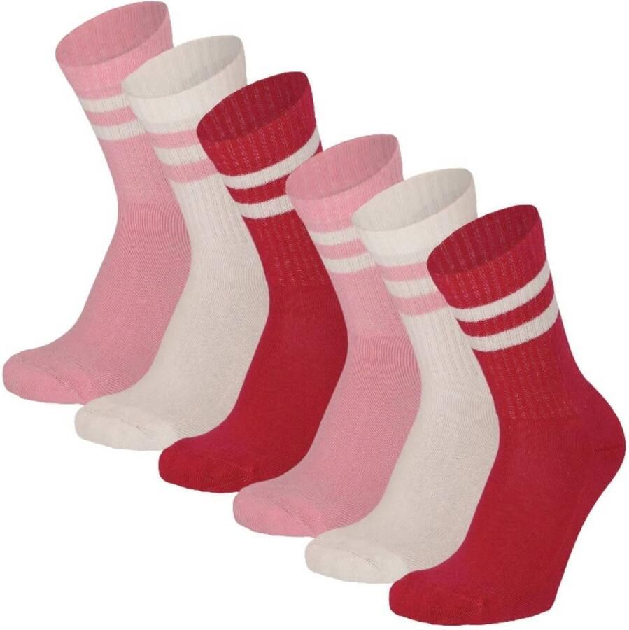 Morethansocks Sokken Unisex Multi roze 6-Pack