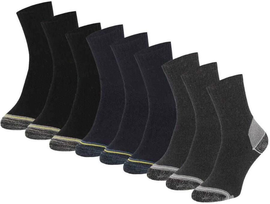 Morethansocks Werksokken Badstof zool 9-Pak