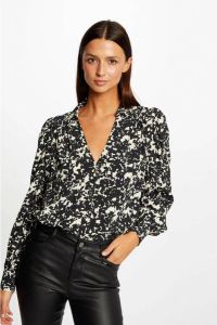 Morgan blouse met all over print zwart ecru