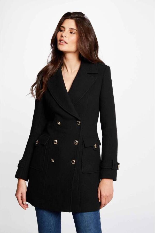 Morgan coat met wol zwart