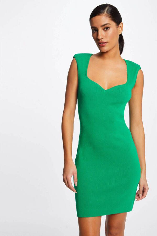 Morgan fijngebreide jurk groen