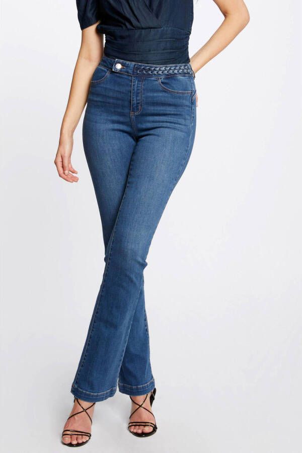 Morgan high waist flared jeans dark denim