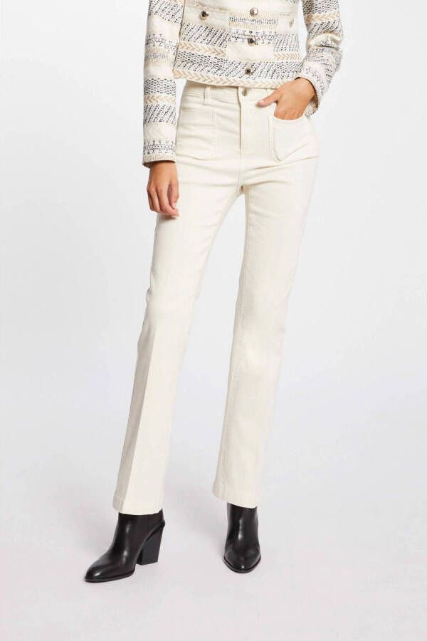 Morgan high waist straight fit jeans ivoor