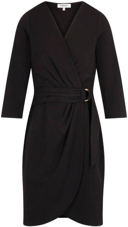 Morgan jurk met plooien zwart