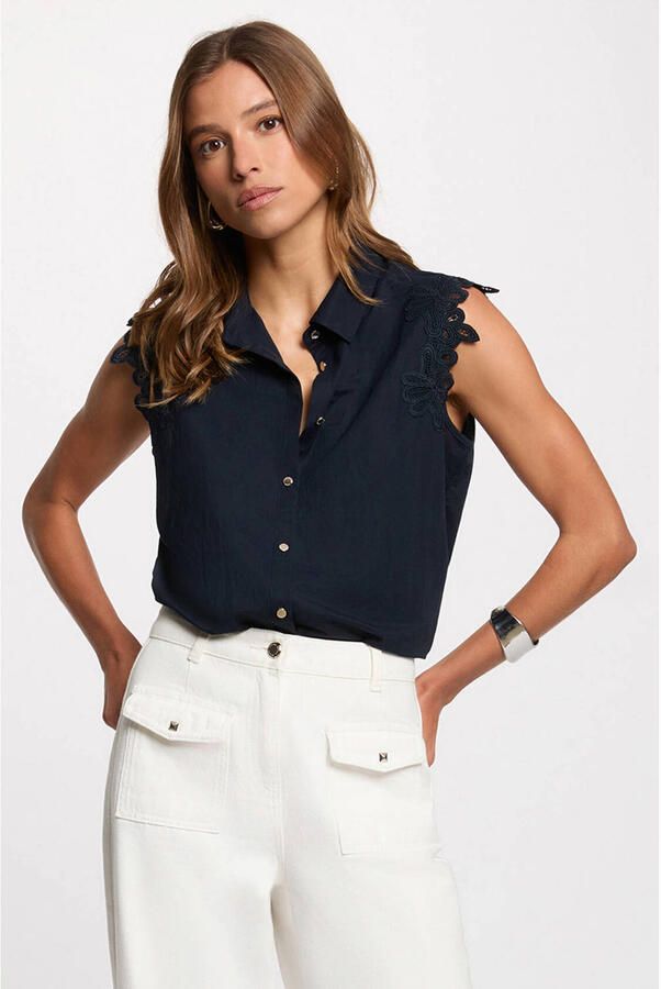 Morgan blouse marineblauw