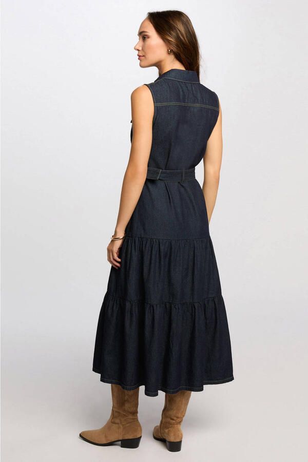 Morgan blousejurk dark blue denim - Foto 3