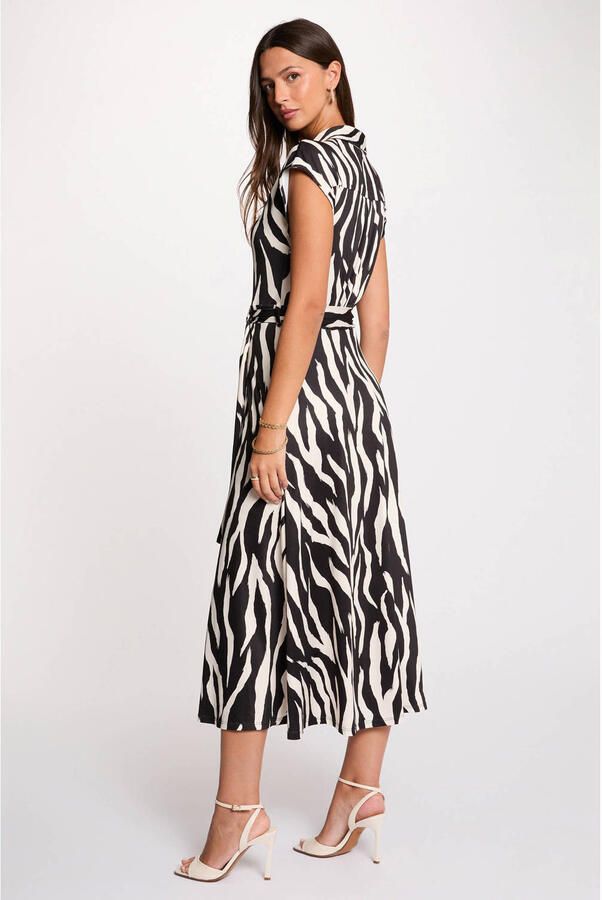 Morgan blousejurk met zebraprint zwart - Foto 3